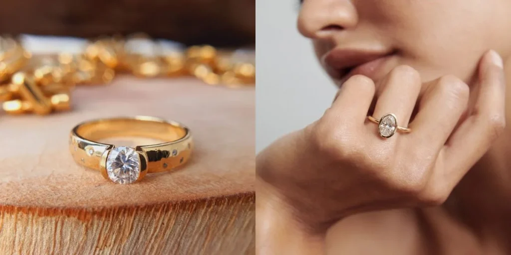 Bezel-Set Engagement Rings